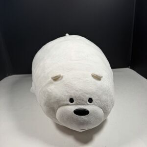Miniso We Bare Bears Ice Bear 15" Laying Down Plush Animal Cartoon Network